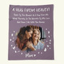 Moms Memory Fleece Blanket A Custom Photo Hug From Heaven