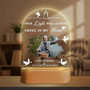 Peaceful Dove Personalized Photo Memorial Light Night