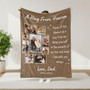 Personalized Photo Fleece Blanket Eternal Hug from Heaven