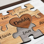 Pieces of Love - Custom Wood Sign Puzzle for Dad and Husband