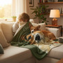 Treasured Pet Memories Custom Photo Portrait Fleece Blanket Treasured Pet Memories Custom Photo Portrait Fleece Blanket