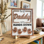 Custom Family Hands Wood Sign - Heartfelt Father's Day Plaque