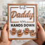 Custom Family Hands Wood Sign - Heartfelt Father's Day Plaque