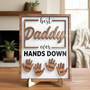 Custom Family Hands Wood Sign - Heartfelt Father's Day Plaque