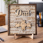 Custom Family Puzzle Wood Sign - Unique Father's Day Gift for Dad