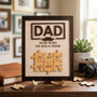 Custom Puzzle Piece Wood Sign - Personalized Gift for Dad Custom Puzzle Piece Wood Sign - Personalized Gift for Dad