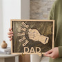 Fist Bump Father's Day Wood Sign - Unique Lasercut Gift for Dad Fist Bump Father's Day Wood Sign - Unique Lasercut Gift for Dad