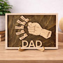 Fist Bump Father's Day Wood Sign - Unique Lasercut Gift for Dad Fist Bump Father's Day Wood Sign - Unique Lasercut Gift for Dad