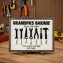 Grandpa's Workshop Wood Sign - Custom Gift for Papa's Garage