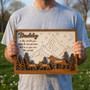 Heartfelt Father's Day Wood Sign - Meaningful Custom Gift for Dad