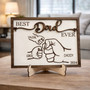 Heartfelt Fist Bump Wood Sign - Personalized Father's Day Gift
