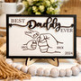 Heartfelt Fist Bump Wood Sign - Personalized Father's Day Gift