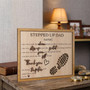 Heartfelt Stepped Up Dad Wood Sign - Personalized Step-Dad Gift