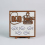 Hooked on Dad Custom Fishing Wood Sign - Family Name Plaque
