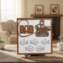 Hooked on Dad Custom Fishing Wood Sign - Family Name Plaque