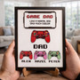Level Up Dad Wood Sign - Custom Gamer Father's Day Gift with Names