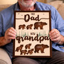New Grandpa Papa Bear Wood Sign - Custom First Father's Day Gift