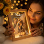 Radiant Watercolor Pet Portrait Memorial Photo Frame Lamp Radiant Watercolor Pet Portrait Memorial Photo Frame Lamp