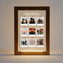 9 Photo Wood Collage Anniversary Memory Photo Frame Lamp