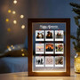 9 Photo Wood Collage Anniversary Memory Photo Frame Lamp