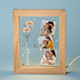 Floral Birth Month Photo Frame Lamp Moms Garden Custom Gift Floral Birth Month Photo Frame Lamp Moms Garden Custom Gift