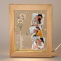 Floral Birth Month Photo Frame Lamp Moms Garden Custom Gift Floral Birth Month Photo Frame Lamp Moms Garden Custom Gift
