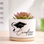 2026 Grad Cap Keepsake Custom Name Ceramic Plant Pot for Her