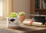 2026 Grad Cap Keepsake Custom Name Ceramic Plant Pot for Her