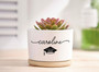 A Lasting Memory Custom 2026 Grad Cap Ceramic Plant Pot