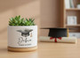 Growth and Success Personalized Class of 2026 Ceramic Plant Pot