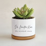 Phinished and Proud Personalized PhD Ceramic Plant Pot