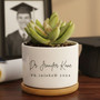 Phinished and Proud Personalized PhD Ceramic Plant Pot