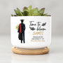 Rooting for the 2026 Graduate Personalized Ceramic Plant Pot
