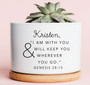 Blessed 2026 Graduation Genesis 28 15 Verse Ceramic Plant Pot