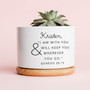 Blessed 2026 Graduation Genesis 28 15 Verse Ceramic Plant Pot