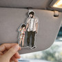 Faceless Portrait Car Visor Clip - Artistic New Dad & Husband Gift