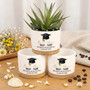 Personalized Graduation Ceramic Plant Pot, Class of 2026 Gift