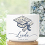 Personalized Graduation Ceramic Plant Pot with Floral Pattern