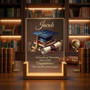 2026 Grad Class LED Night Light Custom Wood Base Acrylic Plaque