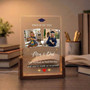 2026 Grad Photo LED Night Light Memories Then and Now Plaque
