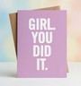 Celebrate Her Success Empowering Graduation Greeting Card
