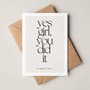 Celebrating Her Success Yes Girl You Did It Greeting Card