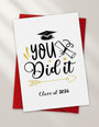 Class of 2026 Milestone You Did It Graduation Greeting Card
