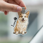 Custom Dog Portrait Car Visor Clip - Drive Safe Gift for Dad