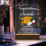 Personalized Grad Name LED Night Light Custom Acrylic Plaque Gift