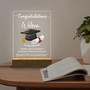 Personalized Grad Name LED Night Light Custom Acrylic Plaque Gift