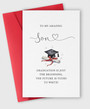 Proud Parents Funny Graduation Greeting Card for Son
