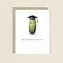 Relish Your Success Funny Pickle Pun Graduation Greeting Card
