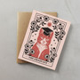 Unique Tarot Cat Greeting Card for a Special Graduate