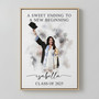 A Sweet Ending To A New Beginning Canvas, Personalized Graduation Canvas Gift, Graduation Portrait, Graduation Wall Art Gift